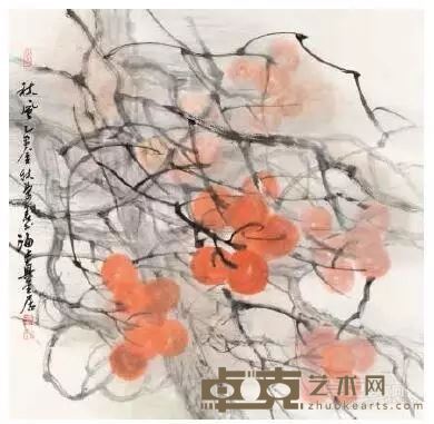 《秋风》 阮荣春 水墨 70cm×70cm