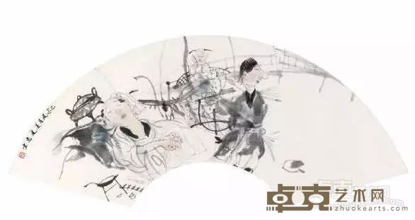《扇面NO.2》 姜健忠 水墨 78cm×55cm
