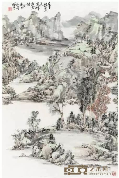 《千里横黛色》 顾平 水墨 46cm×68cm