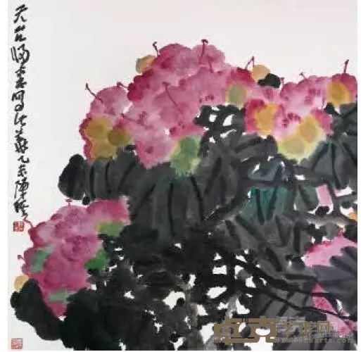 《天台留此图》 陈琪 水墨 68cm×68cm
