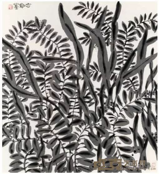 《世纪植物》 陈古魁 水墨 75.5cm×83.5cm