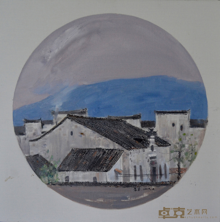 画里人家之四50x50布面油画2014