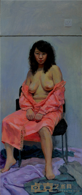 人体写生75X30面油画2015