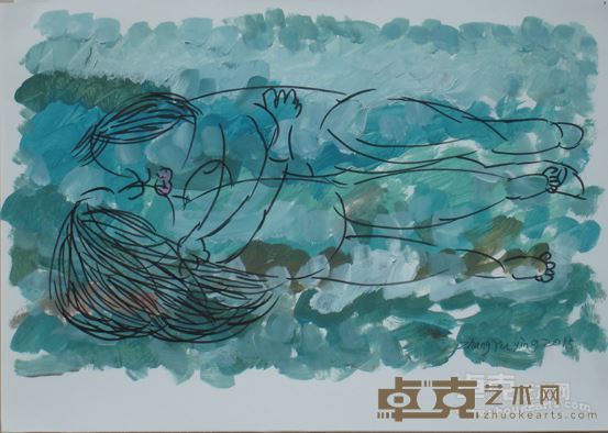 《缠绵草图》29.5x21cm纸本丙烯2015张玉瀛