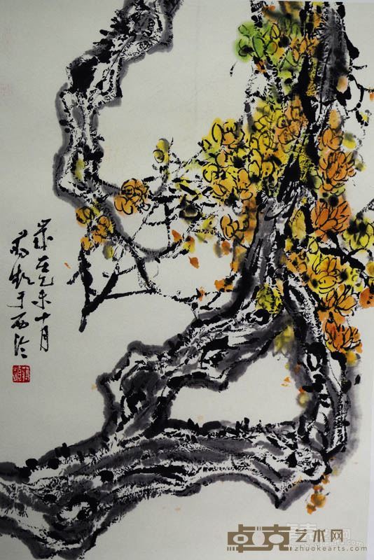 蒋频《傲骨》 68-46cm