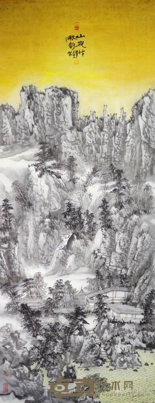 蒋勇《山岚秋韵》 176-69cm
