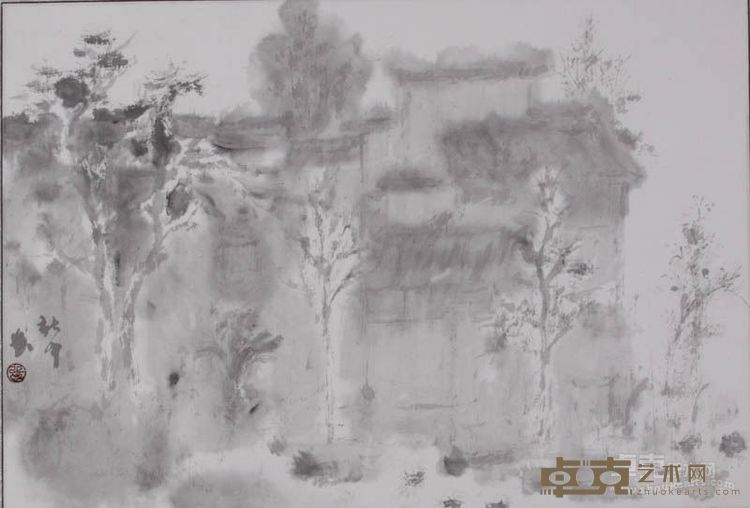 太行小景之一  35×50 cm 纸本水墨  2012