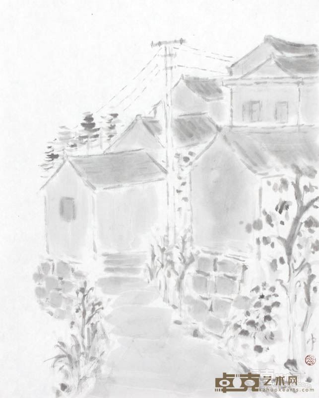 太行小景之四  35×50 cm  纸本水墨  2015