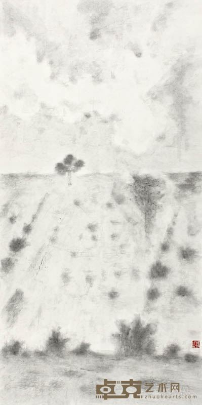 迹之三  136×68cm  纸本水墨 2016