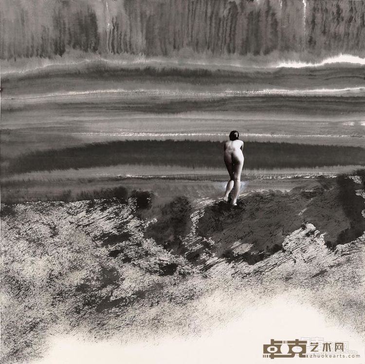 么顺利 阴成万物 水墨纸本 68cm×68cm 2016年