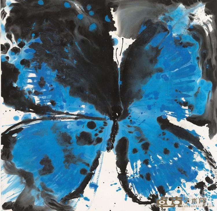 王旭红 振翅005 彩墨纸本 68cm×68cm 2016年