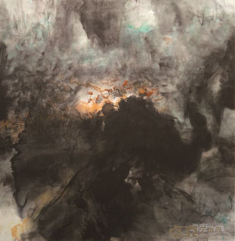 张绵树 瑶林之一 水墨纸本 68cm×68cm 2016年