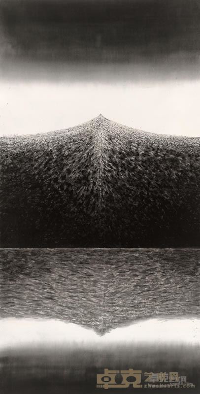 张长明 圣山 水墨纸本 136cm×68cm 2016年