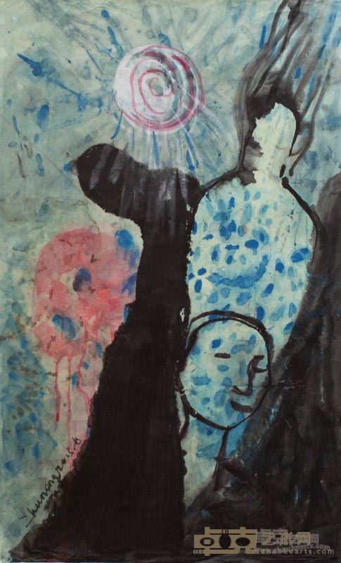 朱农 反向 水墨纸本 78cm×47cm 2015年