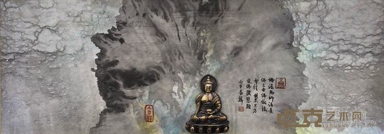 王昌归 大吉祥 彩墨纸本 26cm×69cm 2016年