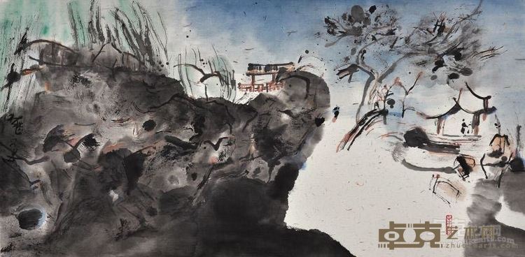 朱鹏飞 荒原三十六境之西园纪事 69x34cm 水墨纸本 2016