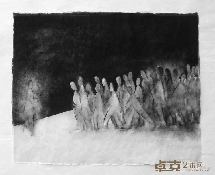 邹彬 觅见迷失的自己01 水墨纸本 70×56cm 2016年
