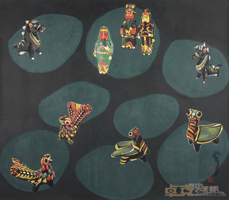 周韶华 冬去春来鸟雀知  彩墨纸本 148.2cm×169cm  2015年