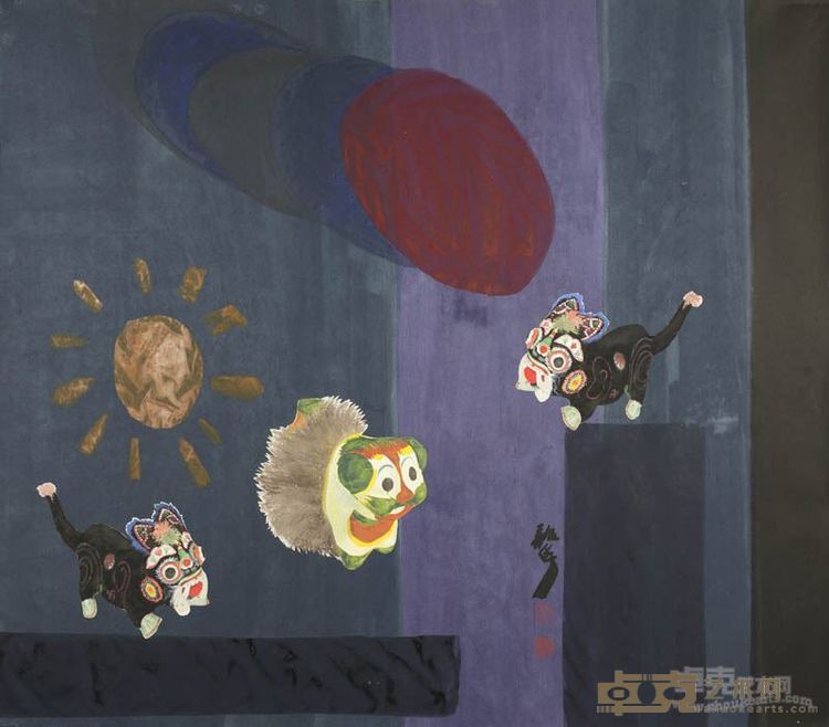 周韶华 童话世界 彩墨纸本 148cm×168cm  2015年