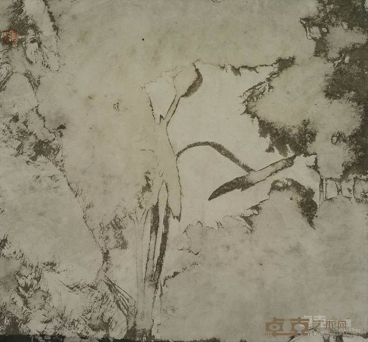 王牧春 翠盖佳人临水立 水墨纸本 45cm×45cm 2014年