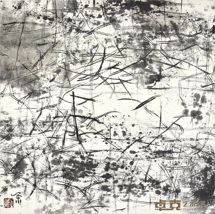 刘一原  逸笔  水墨纸本  67cm×67cm  2007年