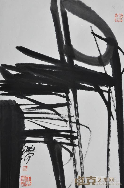王晓明  月朗气清  水墨纸本  68cm×46cm  2014年