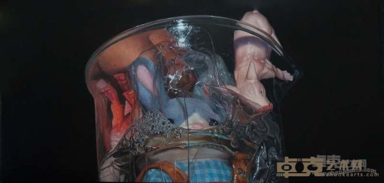 淹死这只兔子001板油 40x80 2015