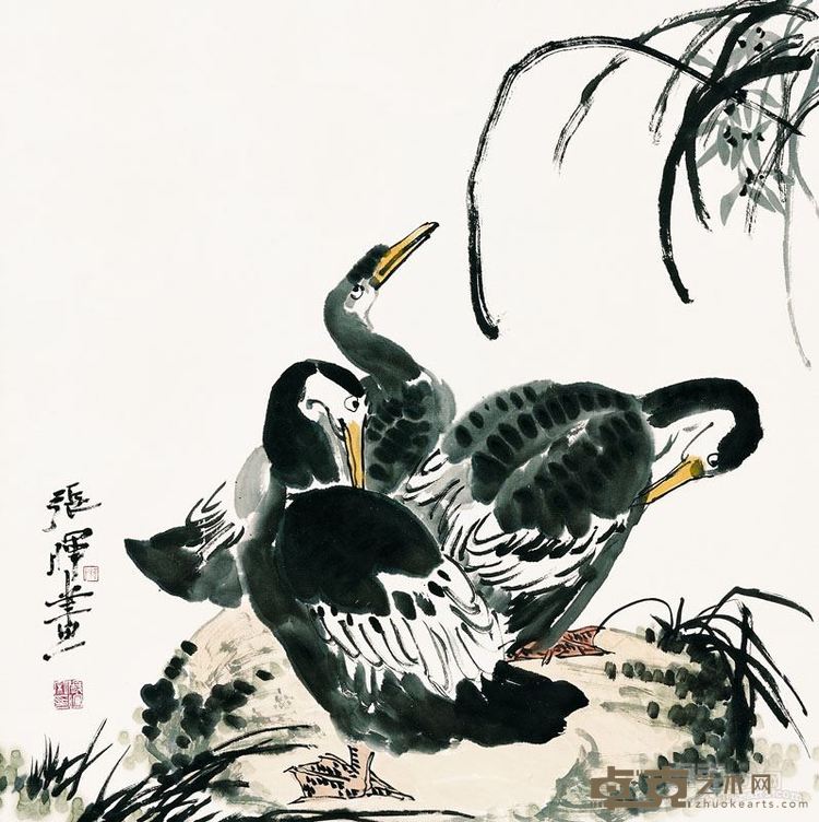 藤花倒影试新妆68x68cm 2001年
