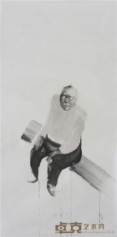 赵春《幸运儿》纸本水墨 240x122cm 2015年