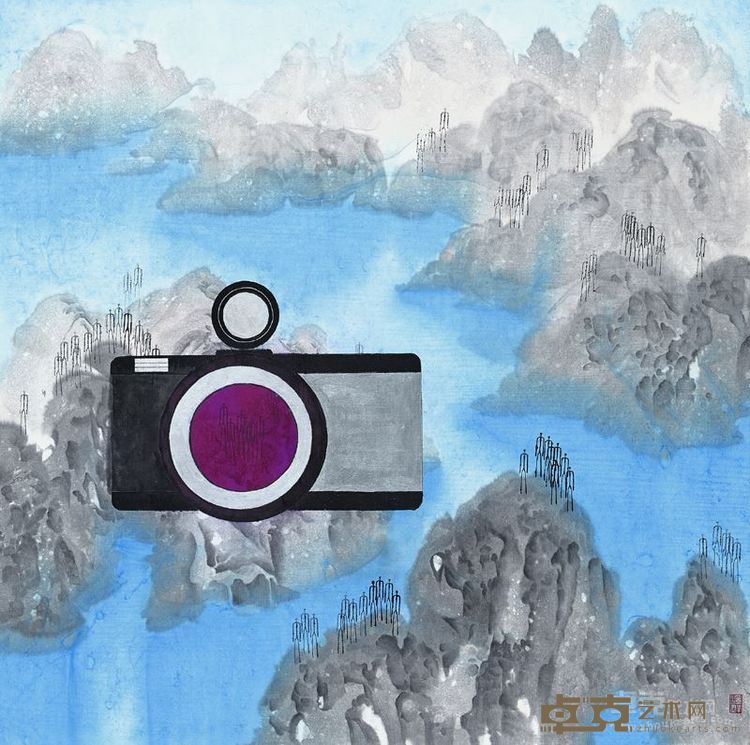 桃花园——焦点 68X68.5cm 纸本水墨 刘泽群 2016