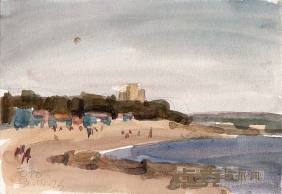 王音 《风景习作》 纸本水彩 13.5×19cm 2013年