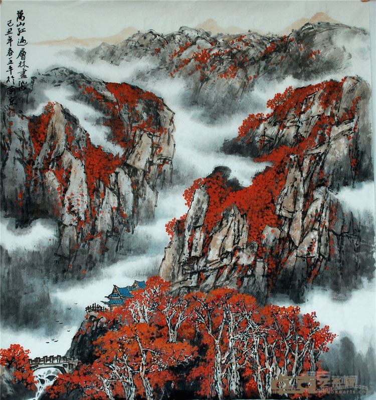 万山红遍 层林尽染90X90cm
