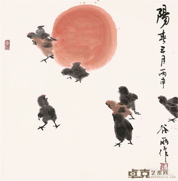 阳春三月 69×69cm
