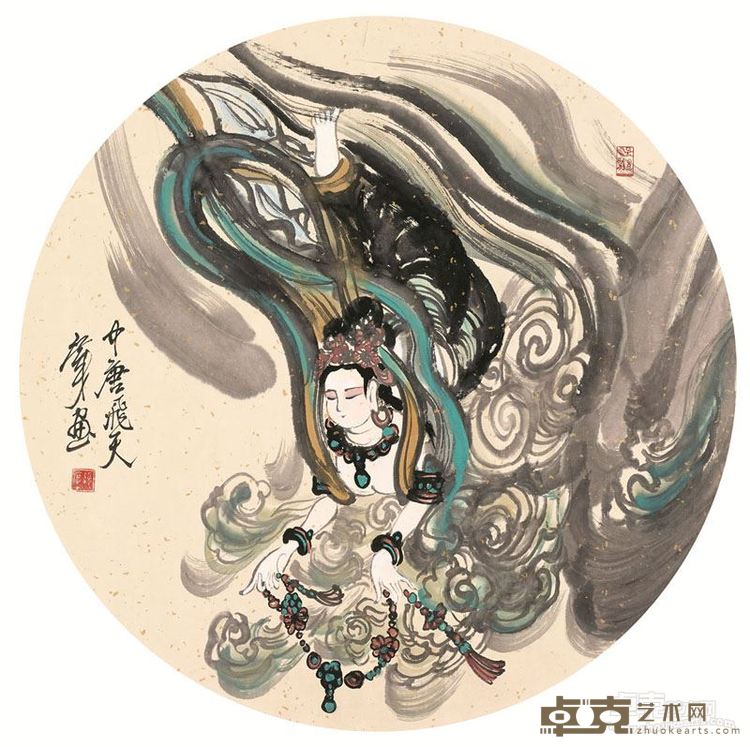 中唐飞天 61.5×61.5cm