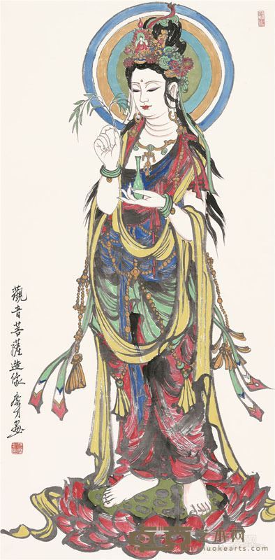 观音菩萨造像 138×68cm