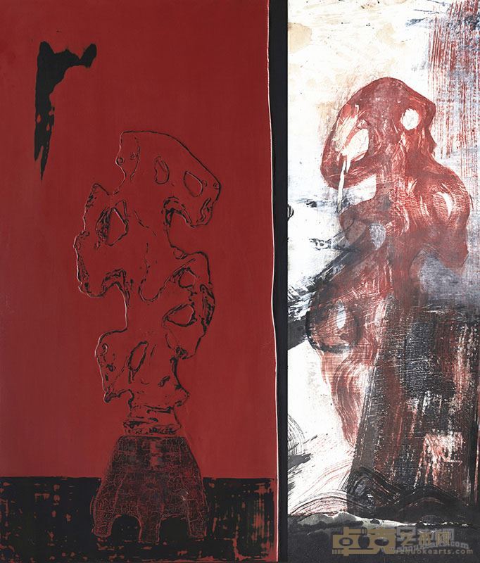 《沁》大漆综合材料 100X120cm 2016