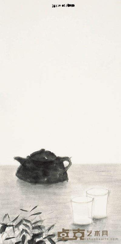 谢海 好的茶 水墨纸本 68cm×34cm 2013年