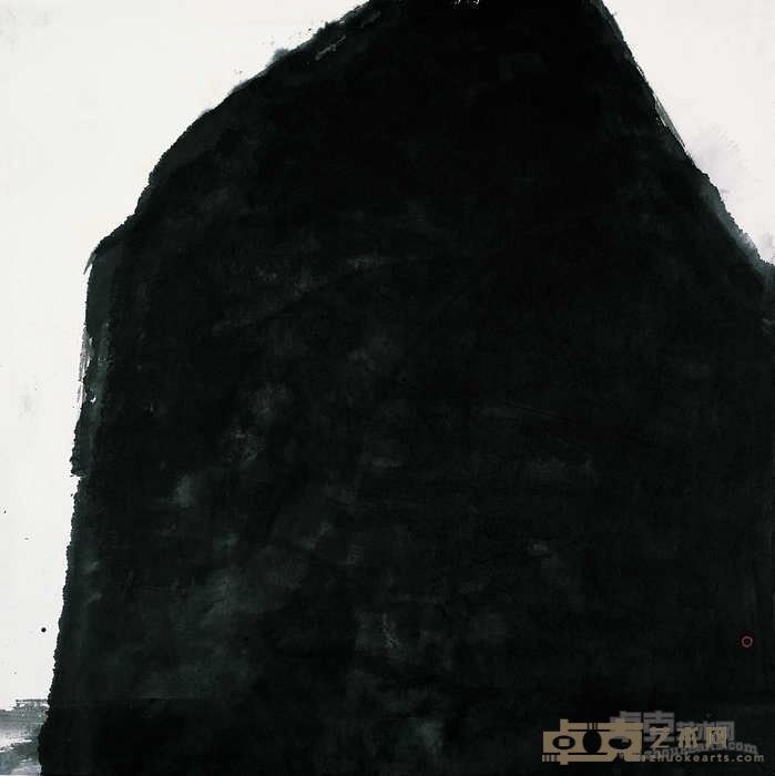 谢海 悬空寺 墨笔纸本69cm×69cm 2011