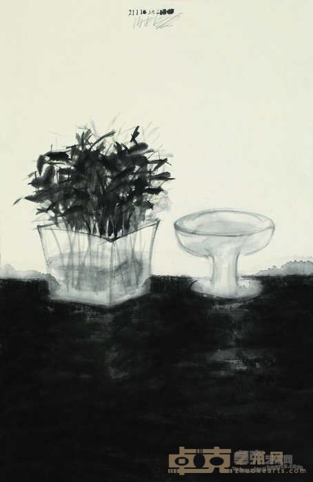 谢海 一斗富贵 墨笔纸本 68cm×45cm 2012年