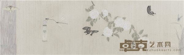 高茜 花笺记之二   41x133.5  纸本设色   2014
