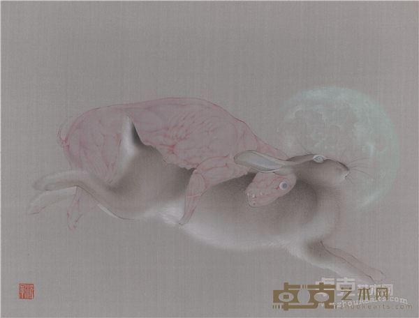 沈宁《离魂》绢本设色 高33厘米 宽42.5厘米 2015年