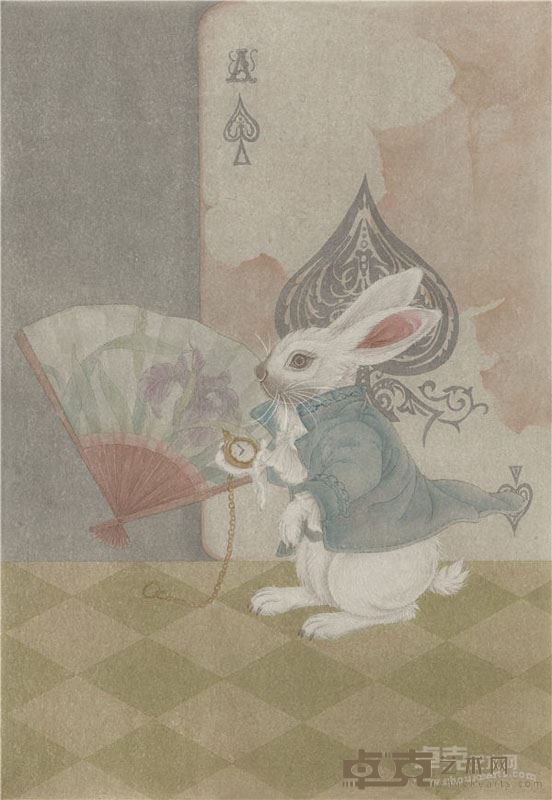 王君 致爱丽丝一 47X69cm 纸本设色2015