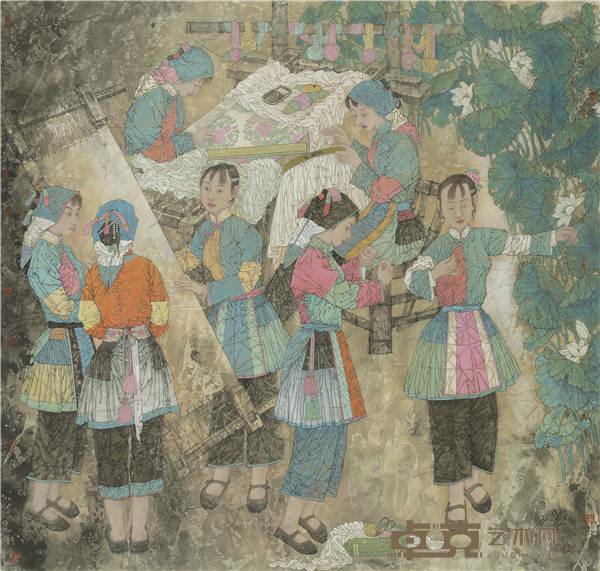 徐惠泉 《苏绣》 188x178cm 纸本 2014年作