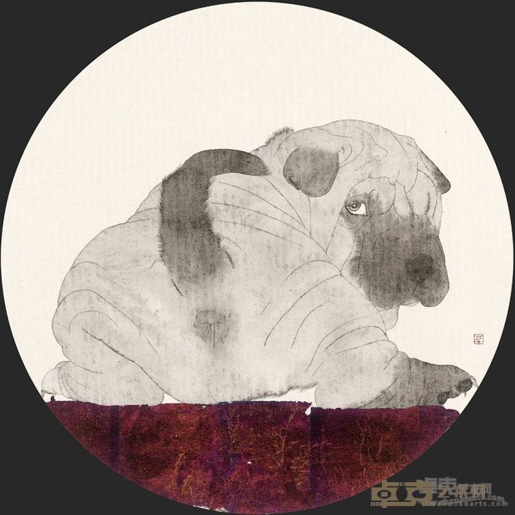 李军 《凝 No.1》 纸本水墨  60×60cm  2016年