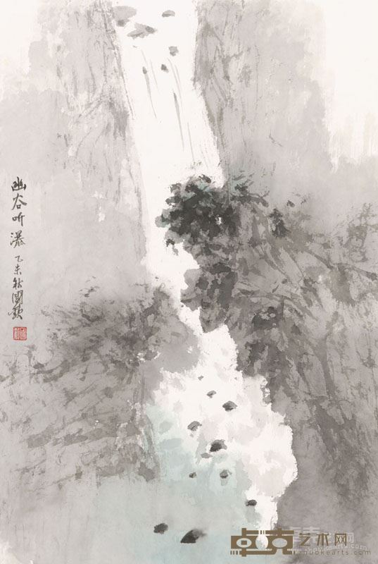 幽谷听瀑