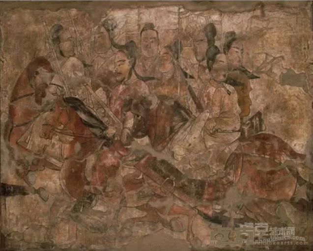 出行图娄睿墓北齐壁画复制品（中） 岩松