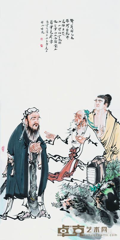 儒释道三教图    规格：68cm×138cm     纸本   创作年代：2012年