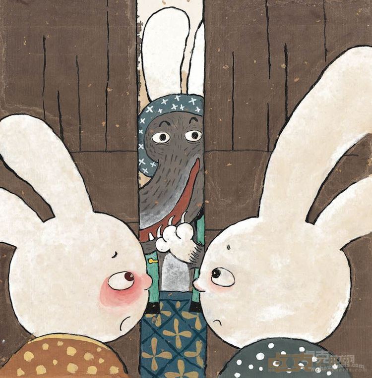 小良（王超）《小兔乖乖（4）》 26×26cm  宣纸水墨