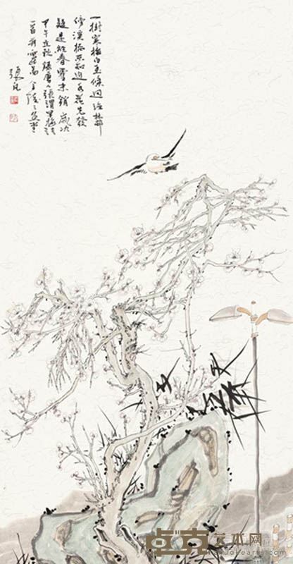 《一树寒梅》 张凡 138×69cm