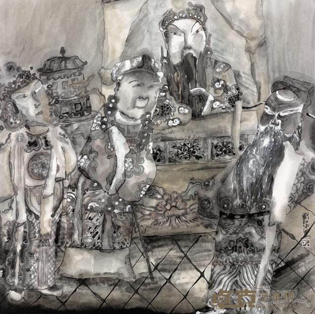 《水墨戏曲》 刘红沛 68×68cm